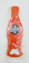 Vintage Coca-Cola Nascar 6&quot; Orange Metal Coke Bottle Shaped Opener - Sealed - $14.84