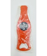Vintage Coca-Cola Nascar 6&quot; Orange Metal Coke Bottle Shaped Opener - Sealed - £11.86 GBP