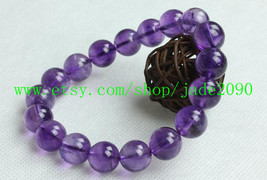 Free Shipping - Natural Amethyst  Prayer Beads charm beaded bracelet - £20.71 GBP