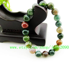 Free shipping - handmade good luck Natural Colorful red yellow blue jadeite jade - £15.68 GBP