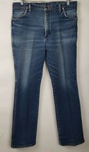 Vintage Wrangler Mens Blue Stretch Whiskered Ranch Worn Cowboy Cut Jeans 36X30 - £17.65 GBP