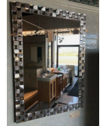 Bathroom Vanity Wall Mirror Steel Mosaic Rectangle Frameless 24X32 LARGE... - $189.99