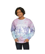 Unisex Tie-Dye Sweatshirt | Mountain Lovers Meme | White Print Gray Back... - £47.57 GBP+
