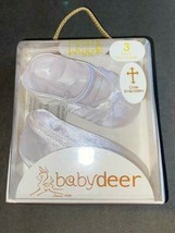 Baby Deer Wiggle Girls Baptism Christening Shoes White 6-9 Months New Size 3   - £17.40 GBP