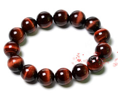 Free Shipping -  10 mm beaded bracelet Natural Red tiger eye STONE Prayer Beads  - £15.72 GBP