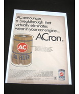 Vintage AC Oil Filter Color Advertisement - AC Oil Filter with ACron Col... - $242.34 MXN