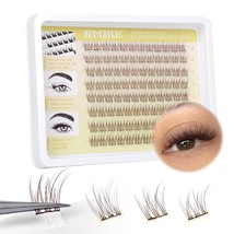 Brown Self-Adhesive Eyelashes - Press on Lash Clusters, Natural Look, Pr... - $274.88 MXN