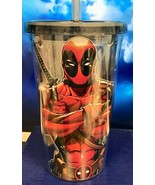 Marvel Deadpool Tough as Bullets16oz Tumbler BPA FREE~MU16087 Silver Buf... - $245.18 MXN