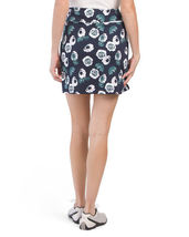 NWT GOLFTINI NIGHT MOVES Navy Green PullOn Knit GOLF SKORT - S & M image 2