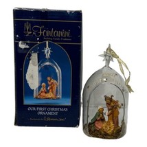 Vintage Fontanini NATIVITY SCENE ORNAMENT Our First Christmas 56202 Chri... - $14.96