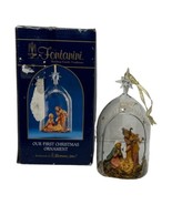 Vintage Fontanini NATIVITY SCENE ORNAMENT Our First Christmas 56202 Chri... - $14.96