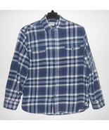 Zachs Men&#39;s Large Blue Plaid Flannel - £19.16 GBP