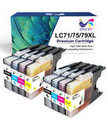 8 High Yield Ink For Brother Lc-75 Lc-71 Mfc-J6910Dw Mfc-J280W Mfc-J5910Dw - £22.01 GBP
