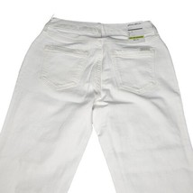 Eddie Bauer Curvy Denim Trouser Jeans Pants Womens 4P Petite White Flare Stretch - £19.45 GBP