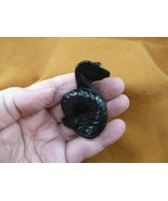(Y-SNAK-CO-732) Black Onyx SNAKE COBRA snakes carving FIGURINE GEMSTONE ... - $468.48 MXN