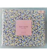 New Kate Spade Floral Country Blue Yellow 100% Cotton Percale KING Sheet Set 4pc - $106.91