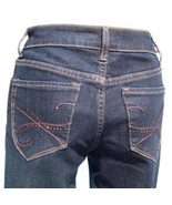 Cache Blue Denim Metallic Embroidery Embellished Jean Pant Crop Stretch ... - $53.61 CAD