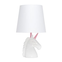 Simple Designs LT1078-PNK Sparkling Glitter Unicorn Table Lamp, Pink - £36.19 GBP