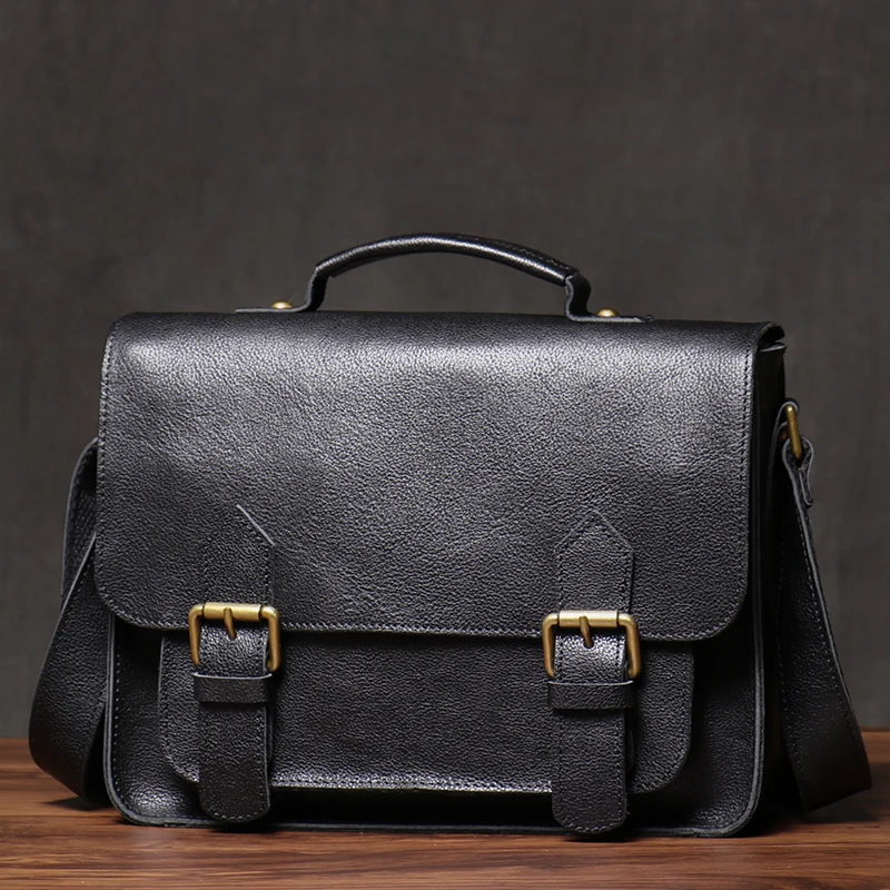 ROOG Men&#39;s Luxury Messenger Bag Women Real Leather Handbag Shoulder Slin... - $139.78