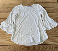 Susan Graver NWOT Women’s 3/4 Bell sleeve scoop Neck Top Size XS Ivory BC - £12.55 GBP