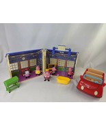 Peppa Pig School House Figures Car Lot - $43.95