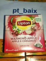 LIPTON WARMING APPLE Apple &amp; Cinnamon 20 pyramids bags - Herbal Infusion - $4.25