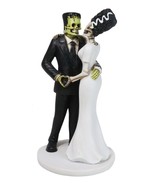 Wedding Dance Skeleton Frankenstein Skull Bride and Groom Love Sign Figu... - $51.95 CAD