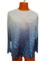 Reel Life Gear Blue Ombrw Long Sleeve Fishing  Shirt Size Large - $17.99