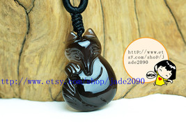 Free shipping - Natural black jade gemstone , ICE black jade charm good ... - £20.90 GBP