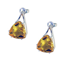 gorgeous Citrine 925 Sterling Silver Yellow genuine gemstones US gift - £21.01 GBP