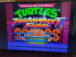 Vintage SNES TMNT Tournament Fighters Video Game Missing Cover Tested &amp; Works - £17.00 GBP