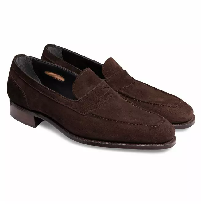 New Handmade Brown Suede Slip Ons Formal Office Shoes For Mens. - $149.99