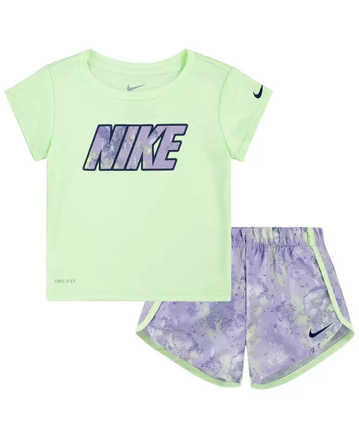 Primary image for NIKE Toddler Girls Dri-FIT Short Sleeve Tee and Shorts Set 2T  NIKE BARELY GRAPE