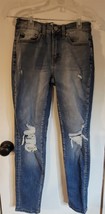 Womens 0 23 KanCan Blue Distressed Punk Tapered Leg Denim Jeans Style KC... - $18.81