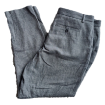 Peruvian Connection Black Grey Chevron Wool Blend Trousers Size 12 Waist 35 Inch - £26.57 GBP