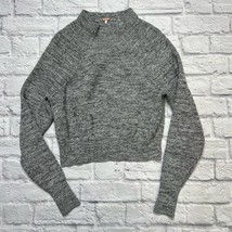 Free People Two Good Mock Neck Sweater Size XS Heather Gray Long Sleeve  - £35.53 GBP