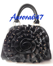 Steve Madden Floral Flower Satchel Handbag Purse Faux Leather Studded Barrel Bag - £120.92 GBP