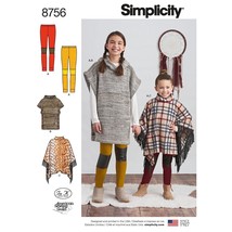 Simplicity Sewing Pattern 8756 Poncho Leggings Girls Size 3-6 - $9.89