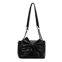 Rhombus Bow-Knot Crossbody Bag Double Chain Shoulder Bag High Quality Purse Wome - £36.49 GBP