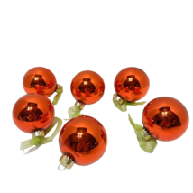 Vintage UT Red Glass Christmas Tree Ball Ornaments 3&quot; Lot of 6 - £9.29 GBP