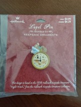 Hallmark Night Watch Mouse Lapel Pin NOS sealed 1998 Vintage - $6.69