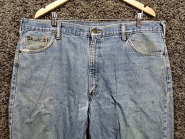 Carhartt Jeans Men 42x32 Blue Relaxed Fit B17 STW Casual Workwear Denim ... - $15.23