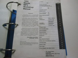 1992 Mazda MPV Van Service Repair Shop Workshop Manual Factory OEM - $39.95