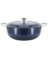 Oster Cartagena 7.4 Quart Nonstick Aluminum Caldero with Lid in Dark Blue - $1,394.49 MXN