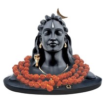 Adiyogi Statue With Rudraksha Mala For Car Accessories For Dash Board, Pooja - £16.51 GBP