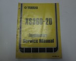 1977 Yamaha XS360-2D Supplémentaire Service Manuel Eau Endommagé Délavé ... - £14.39 GBP