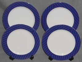 Set (4) Block Yamaka SKYLIGHT PATTERN Salad Plates JACK PRINCE - $19.79