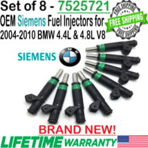 NEW Genuine Siemens 8Pcs Fuel Injectors for 2006, 2007, 2008 BMW 750i 4.8L V8 - £370.39 GBP