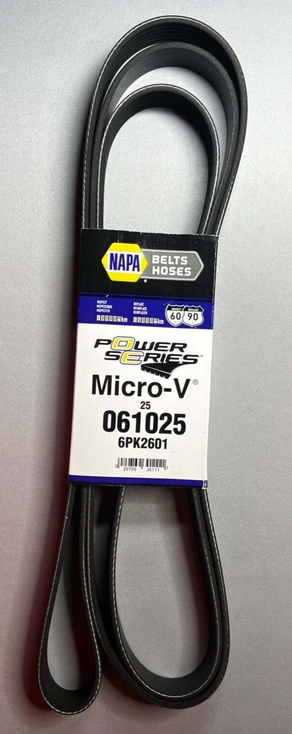 Primary image for NAPA Auto Parts 25-0601025 Micro-V Serpentine Belt 13/16" X 103" NEW
