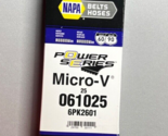 NAPA Auto Parts 25-0601025 Micro-V Serpentine Belt 13/16&quot; X 103&quot; NEW - £14.17 GBP